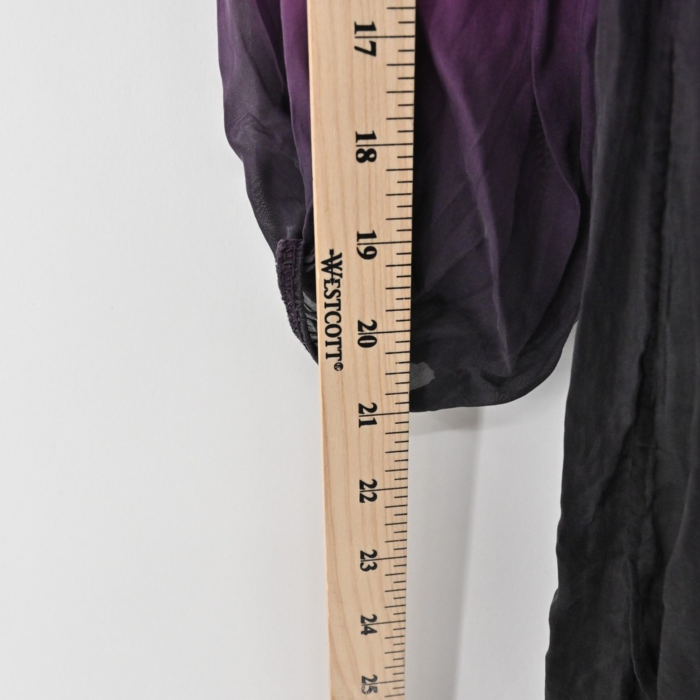 PRONTOMODA GIUSY Womens Silk Ombre‎ Dress Size M Pleated Shift Pink Dip Tie Dye - Picture 7 of 14